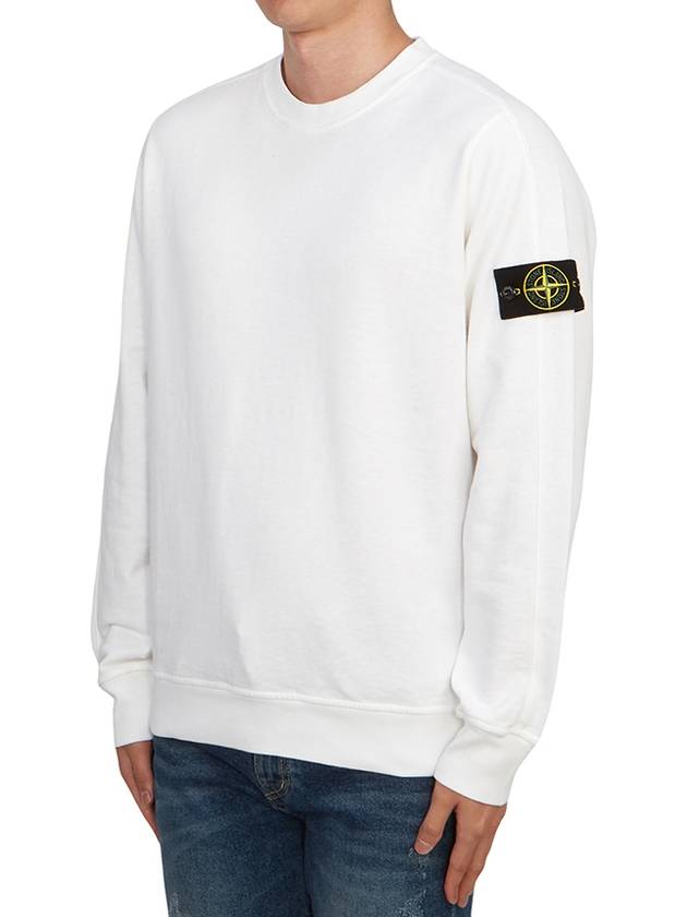 Cotton Crew Neck Sweatshirt White - STONE ISLAND - BALAAN 3