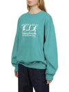 Logo Crew Neck Sweatshirt Green - SPORTY & RICH - BALAAN 8