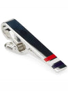 Men's Tricolor Stripe Point Sterling Silver Clip Tie Pin - THOM BROWNE - BALAAN 1