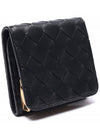 Intrecciato Tri-Fold Card Wallet Black - BOTTEGA VENETA - BALAAN 4