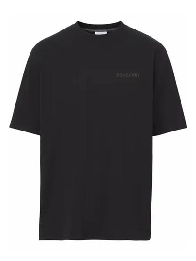 Logo Print Cotton Short Sleeve T-Shirt Black - BURBERRY - BALAAN 2