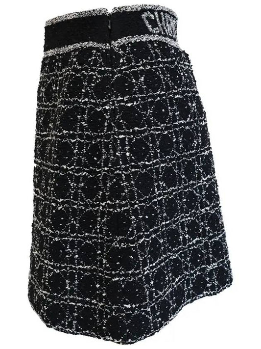 24SS Macro Cannage Flare Tweed Mini Skirt 424J03AM752 - DIOR - BALAAN 2