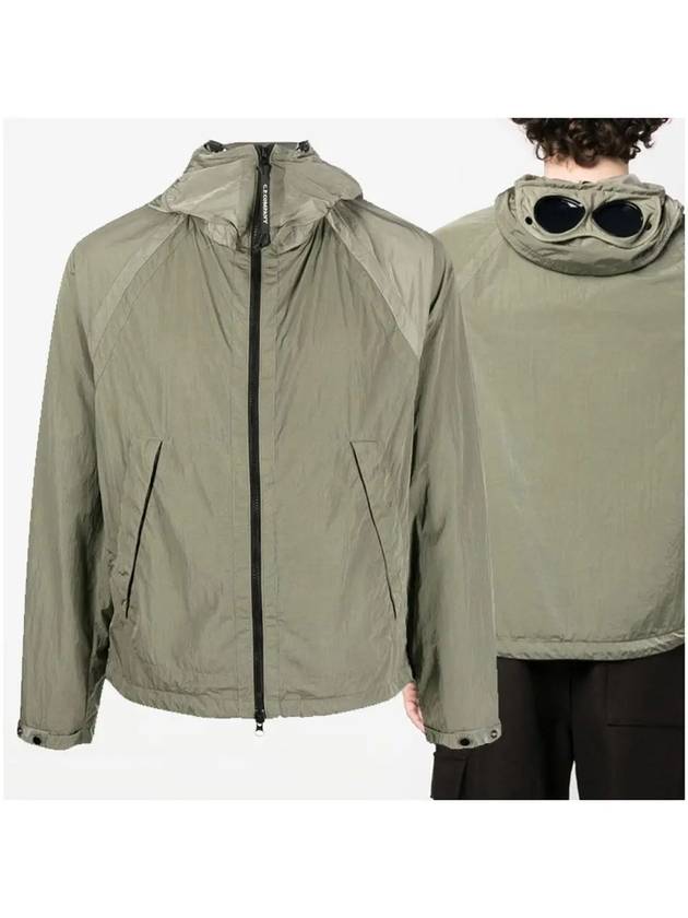 Men's Chrome R Goggles Hooded Jacket Bronze Green - CP COMPANY - BALAAN 3