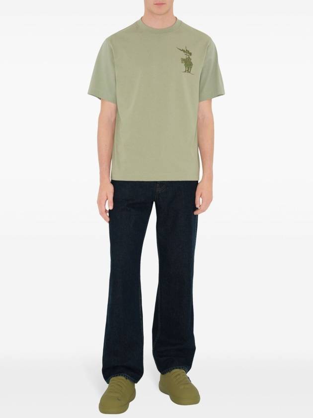 EKD Cotton Short Sleeve T-Shirt Sage Green - BURBERRY - BALAAN 3