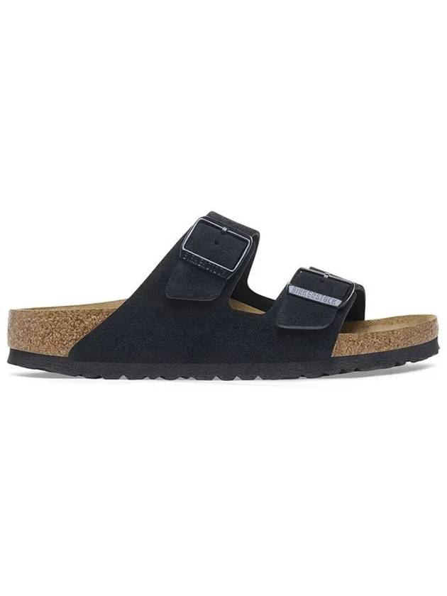 Arizona Suede Leather Slippers Black - BIRKENSTOCK - BALAAN 4