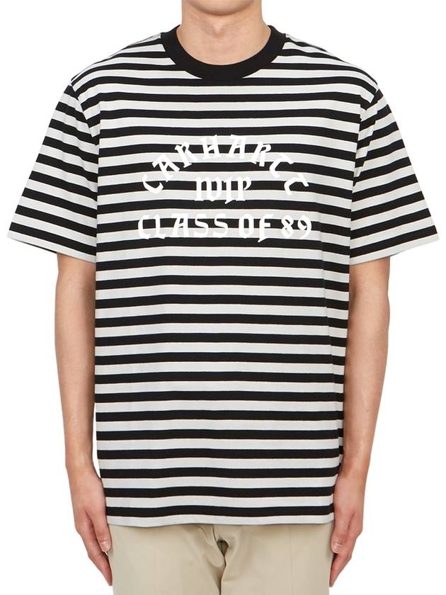 Scotty Striped Short Sleeve T-Shirt White Black - CARHARTT WIP - BALAAN 2