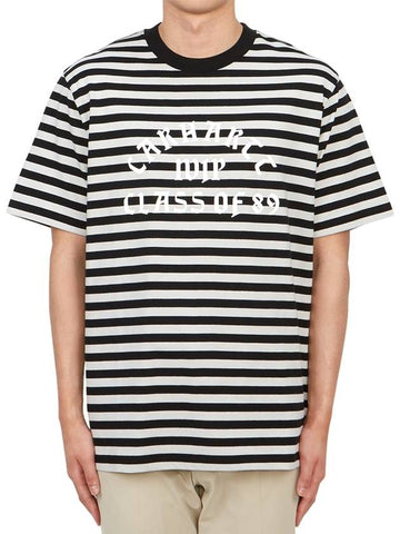 Scotty Striped Short Sleeve T-Shirt White Black - CARHARTT WIP - BALAAN 1