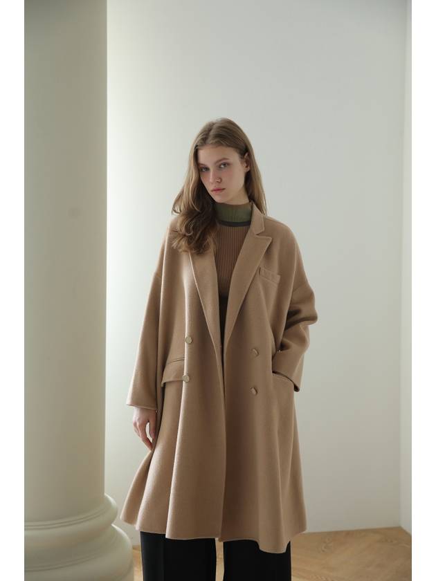 Caigienne Overfit Double Button Handmade Wool Coat Beige - CAHIERS - BALAAN 5