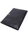 Three Stripes Tab Pebble Document Folio Clutch Bag Black - THOM BROWNE - BALAAN 6