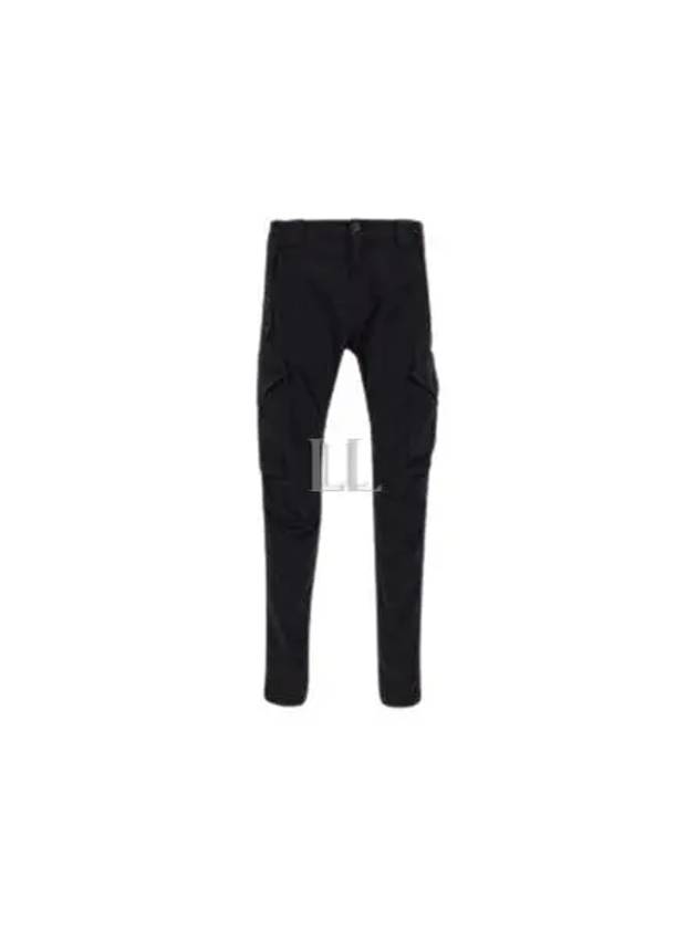 Stretch Sateen Ergonomic Lens Cargo Straight Pants Black - CP COMPANY - BALAAN 2