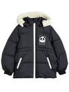 Kids Panda Logo Hooded Fur Padded Jacket 22710151 99 - MINI RODINI - BALAAN 2