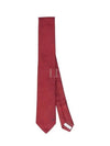 Embroidered Gancini Silk Tie Red - SALVATORE FERRAGAMO - BALAAN 2