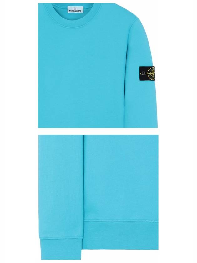 Men's Wappen Patch Sweatshirt Sky Blue - STONE ISLAND - BALAAN 6