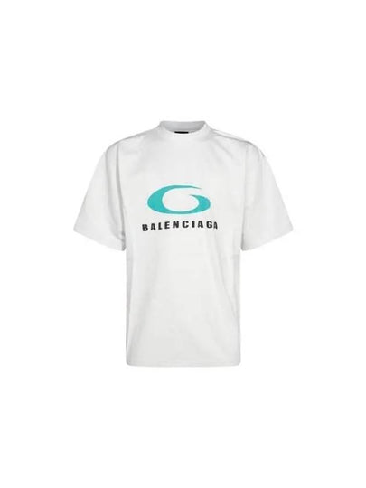 Logo Print Cotton Short Sleeve T-Shirt White - BALENCIAGA - BALAAN 2