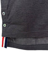 Men's Three Stripes Pocket Mercerized Short Sleeve Polo Shirt Dark Grey - THOM BROWNE - BALAAN 4