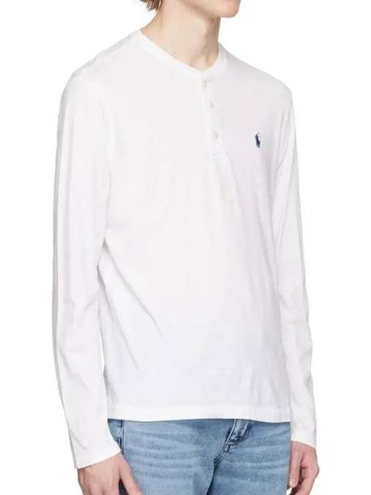 Polo Ralph Lauren logoembroided slub henley buttonpiqué cotton top - POLO RALPH LAUREN - BALAAN 2