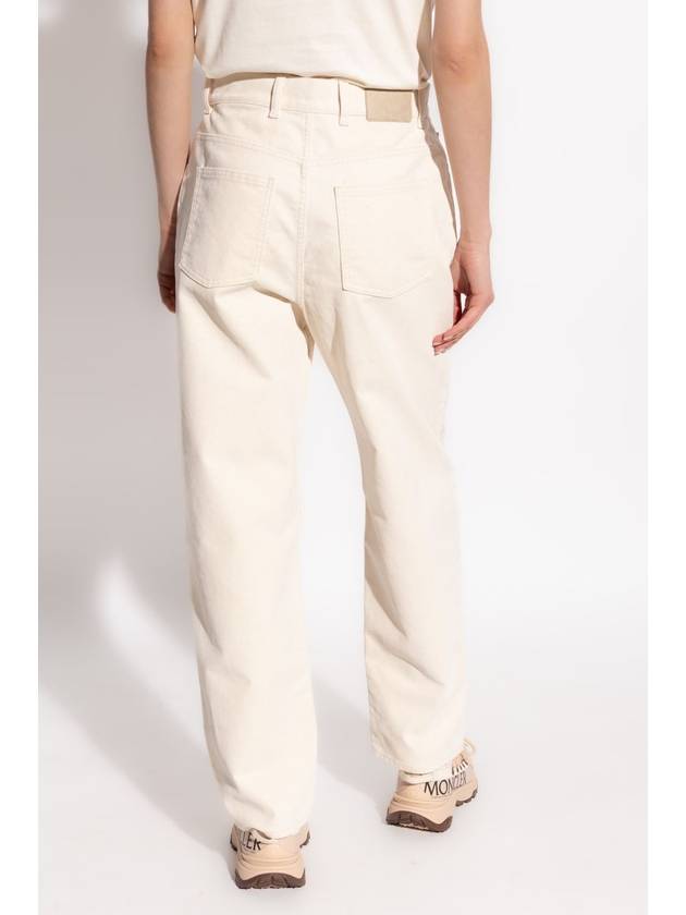 Moncler Trousers With Tapered Legs, Women's, Cream - MONCLER - BALAAN 4