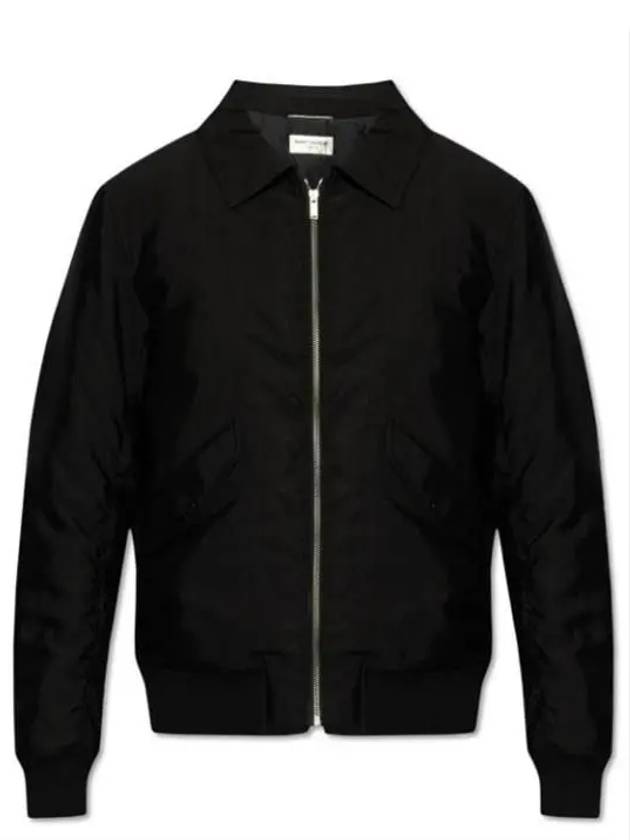 Zip-Up Bomber Jacket Black - SAINT LAURENT - BALAAN 2