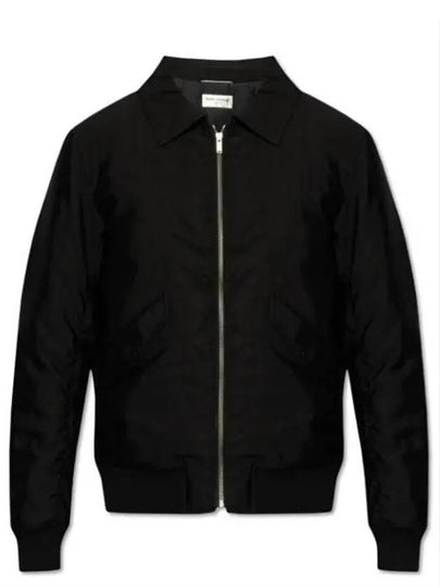 Zip-Up Bomber Jacket Black - SAINT LAURENT - BALAAN 2