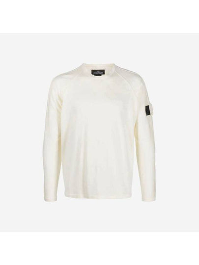 Shadow Project Crewneck Light Cotton Knit Top Ivory - STONE ISLAND - BALAAN 2