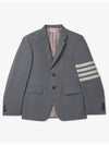 Plain Weave Suiting 4 Bar Classic Sport Jacket Medium Grey - THOM BROWNE - BALAAN 2