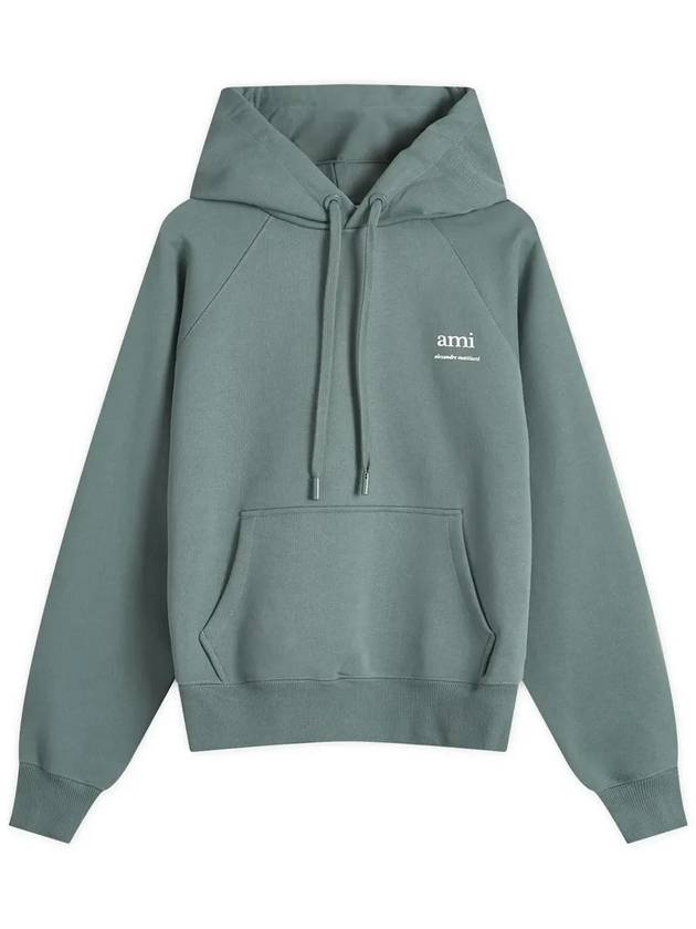 Logo Print Hoodie Green - AMI - BALAAN 3