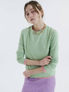 Round tee long sleeve tshirt light green 0110 - VOYONN - BALAAN 5