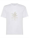 Maxi Print Cotton Short Sleeve T-Shirt White - BRUNELLO CUCINELLI - BALAAN 2