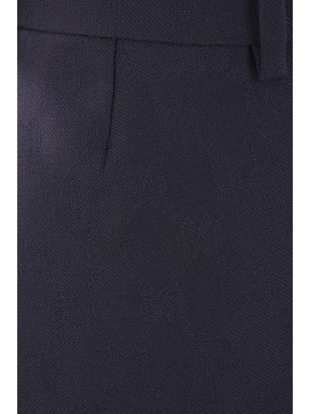 GG Wool Straight Pants Dark Blue - GUCCI - BALAAN 6