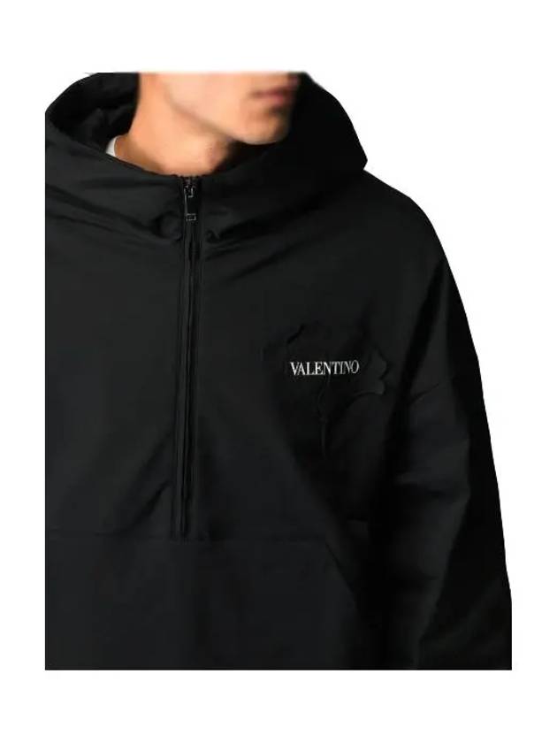 Logo Hooded Anorak Black - VALENTINO - BALAAN 5