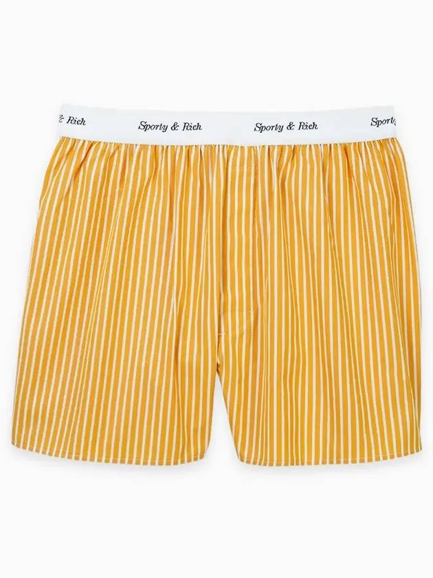 Classic Boxer Cotton Poplin Shorts Yellow Stripe SC BO421YS - SPORTY & RICH - BALAAN 2