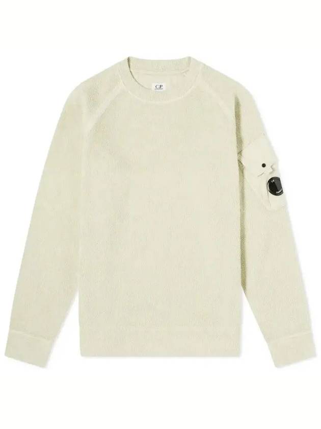 Men's Fleece Lens Pocket Sweatshirt Ivory - CP COMPANY - BALAAN 2