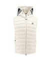 Clai Logo Patch Down Vest White - MONCLER - BALAAN 1