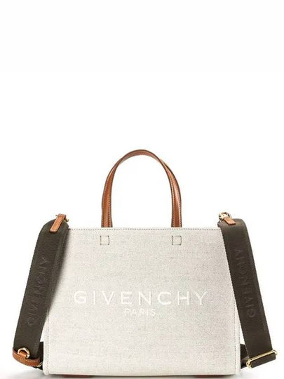 G Logo Small Canvas Tote Bag Beige - GIVENCHY - BALAAN 2