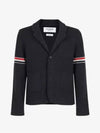 Arm Banding Texture Jacquard Wool Jacket Navy - THOM BROWNE - BALAAN 2