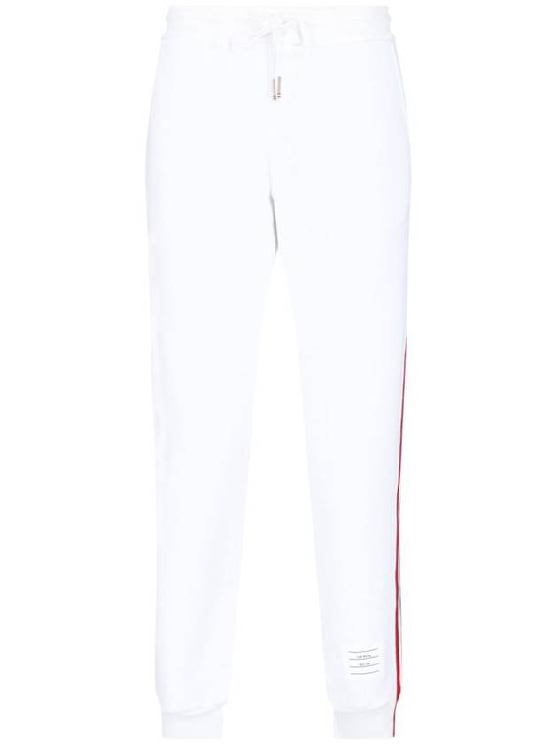 Women's Loop Back Stripe Track Pants White - THOM BROWNE - BALAAN 2