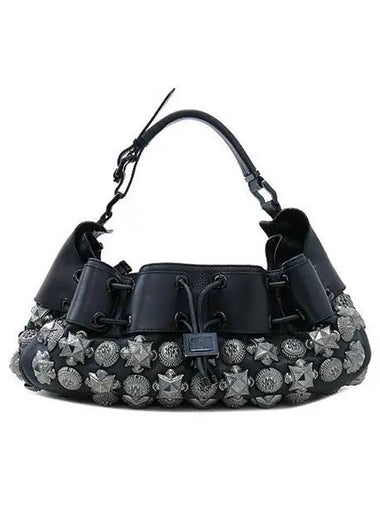 Black leather multi embellished Prorsum tote bag - BURBERRY - BALAAN 1