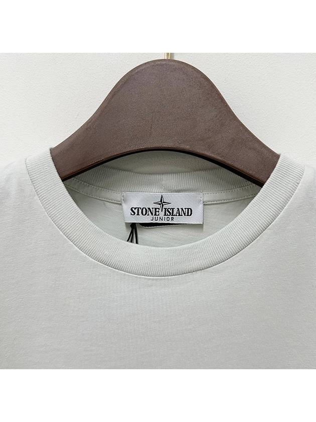 Kids Logo DROP SHOT ONE Print Short Sleeve T shirt 8 Pearl Gray 781621053 V0061 - STONE ISLAND - BALAAN 3