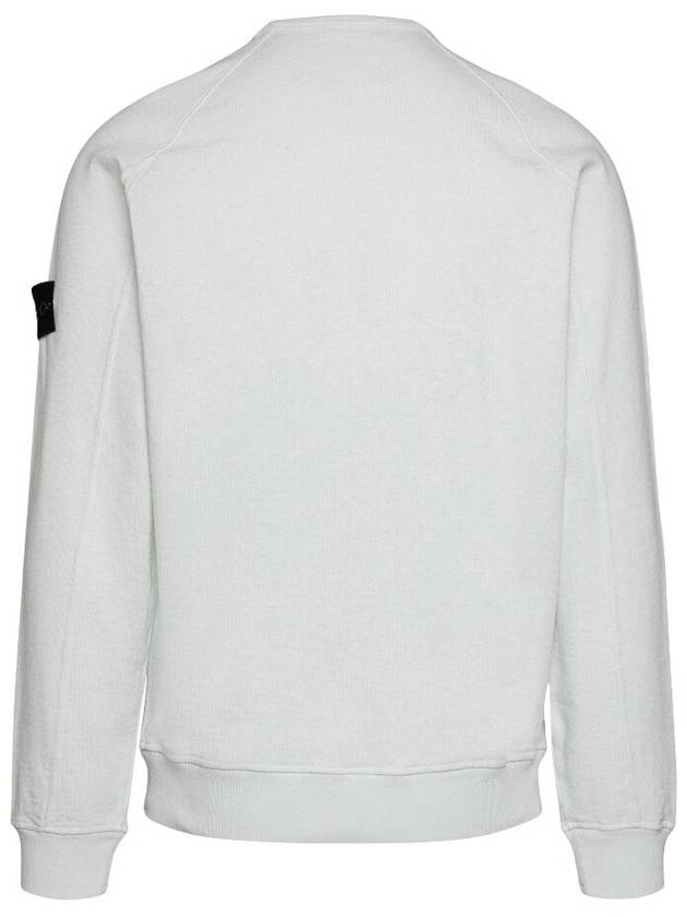 Garment Dyed Malfile Fleece Crewneck Sweatshirt Light Blue - STONE ISLAND - BALAAN 3