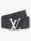 Silver Hardware Reversible Leather Belt Black - LOUIS VUITTON - BALAAN.