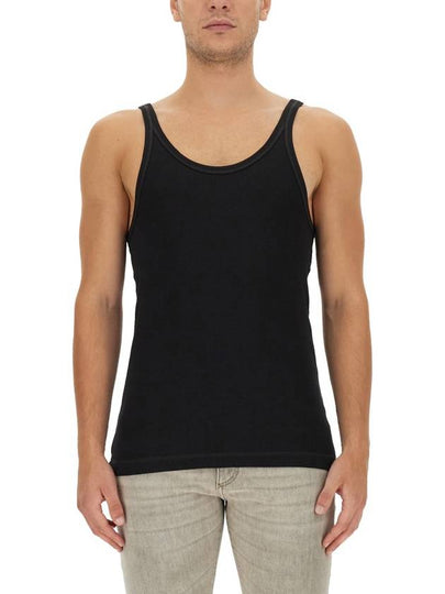 Ribbed Knit Tank Sleeveless Black - DOLCE&GABBANA - BALAAN 2