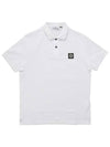 Pique Stretch Cotton Short Sleeve Polo Shirt White - STONE ISLAND - BALAAN 2