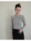 LAYERED U NECK TOP SET UP_GREY - UNMUTE - BALAAN 3