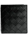 Intrecciato Slim Half Wallet Black - BOTTEGA VENETA - BALAAN 3