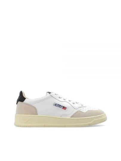 Medalist Leather Suede Black Tab Low Top Sneakers White - AUTRY - BALAAN 2