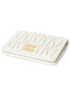 Matelasse Nappa Leather Card Wallet White - MIU MIU - BALAAN 4