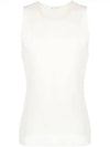 Ride Ribbed Long Tank Sleeveless White - AMI - BALAAN 2