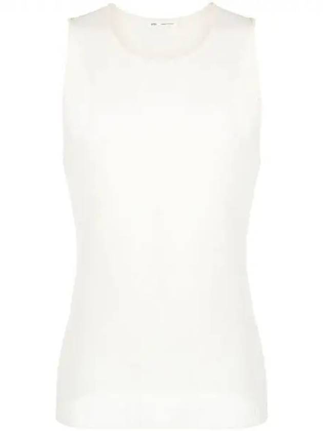 Ride Ribbed Long Tank Sleeveless White - AMI - BALAAN 2