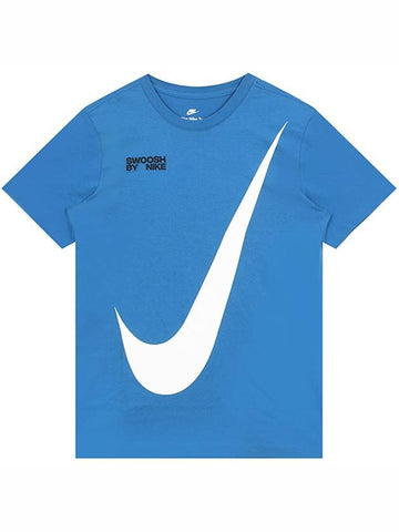 Sportswear HBR Big Swoosh Logn Sleeve T-Shirt Blue - NIKE - BALAAN 1