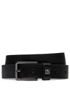 Gael Metal Buckle Leather Belt Black - HUGO BOSS - BALAAN 2